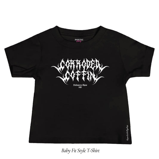 Corroded Coffin Metalcore Halloween Show 1985 Black Baby Tee