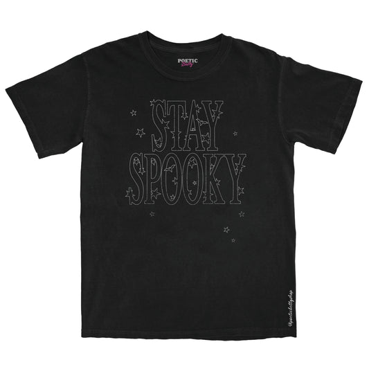 Stay Spooky Halloween Star T-Shirt Black Unisex