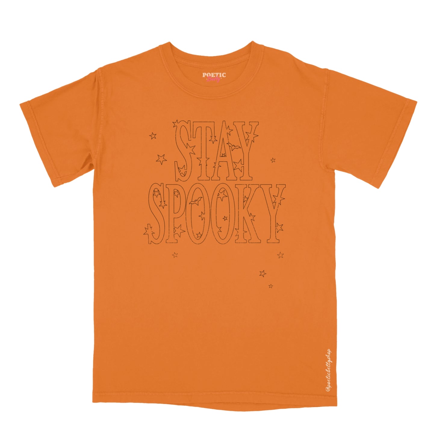 Stay Spooky Halloween Star T-Shirt Black Unisex