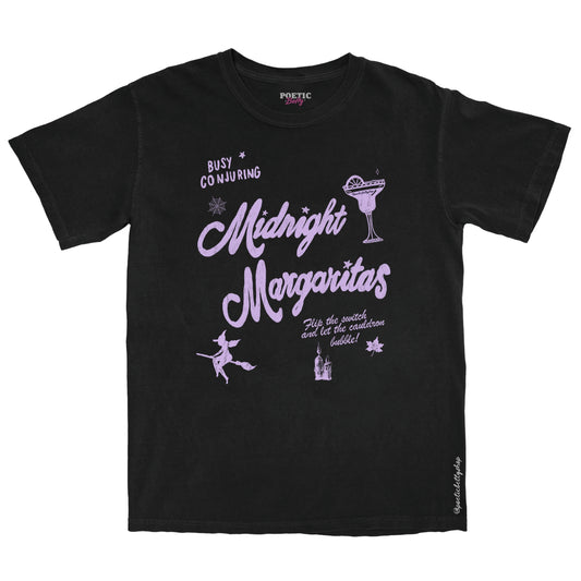Midnight Margaritas Practical Magic Witches Spooky Vintage T-Shirt Unisex