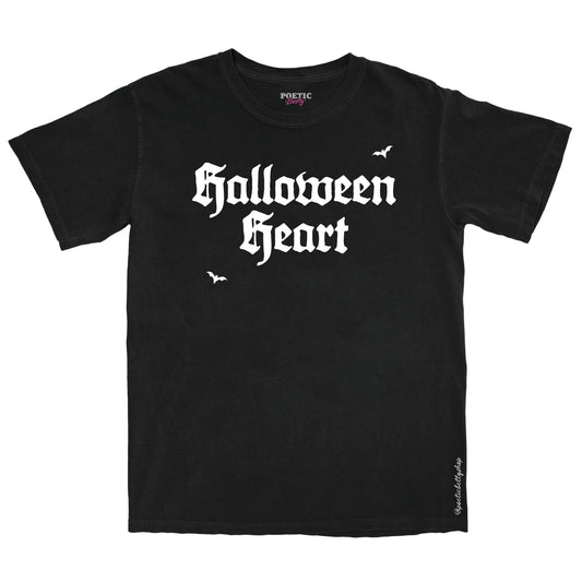 Halloween Heart October 31st Blackletter T-Shirt Black Unisex