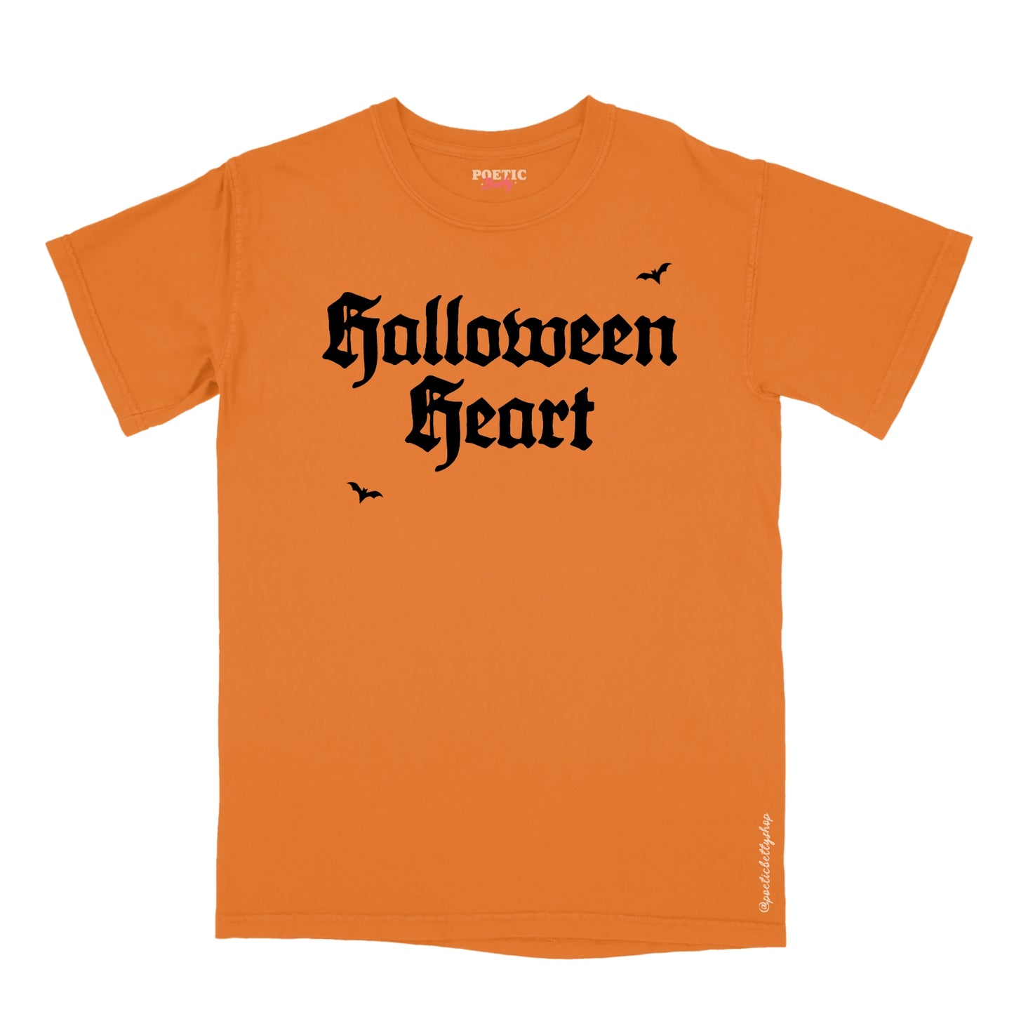Halloween Heart October 31st Blackletter T-Shirt Black Unisex
