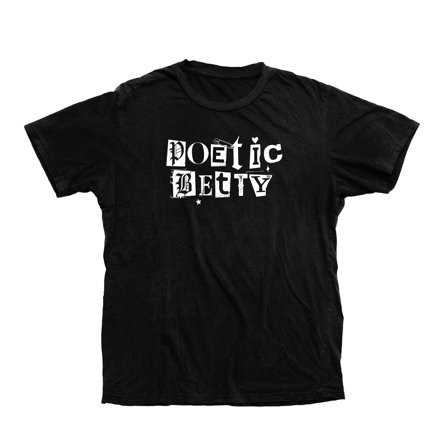 Poetic Betty™ Cut and Paste Emo Logo 100% Cotton Unisex T-Shirt