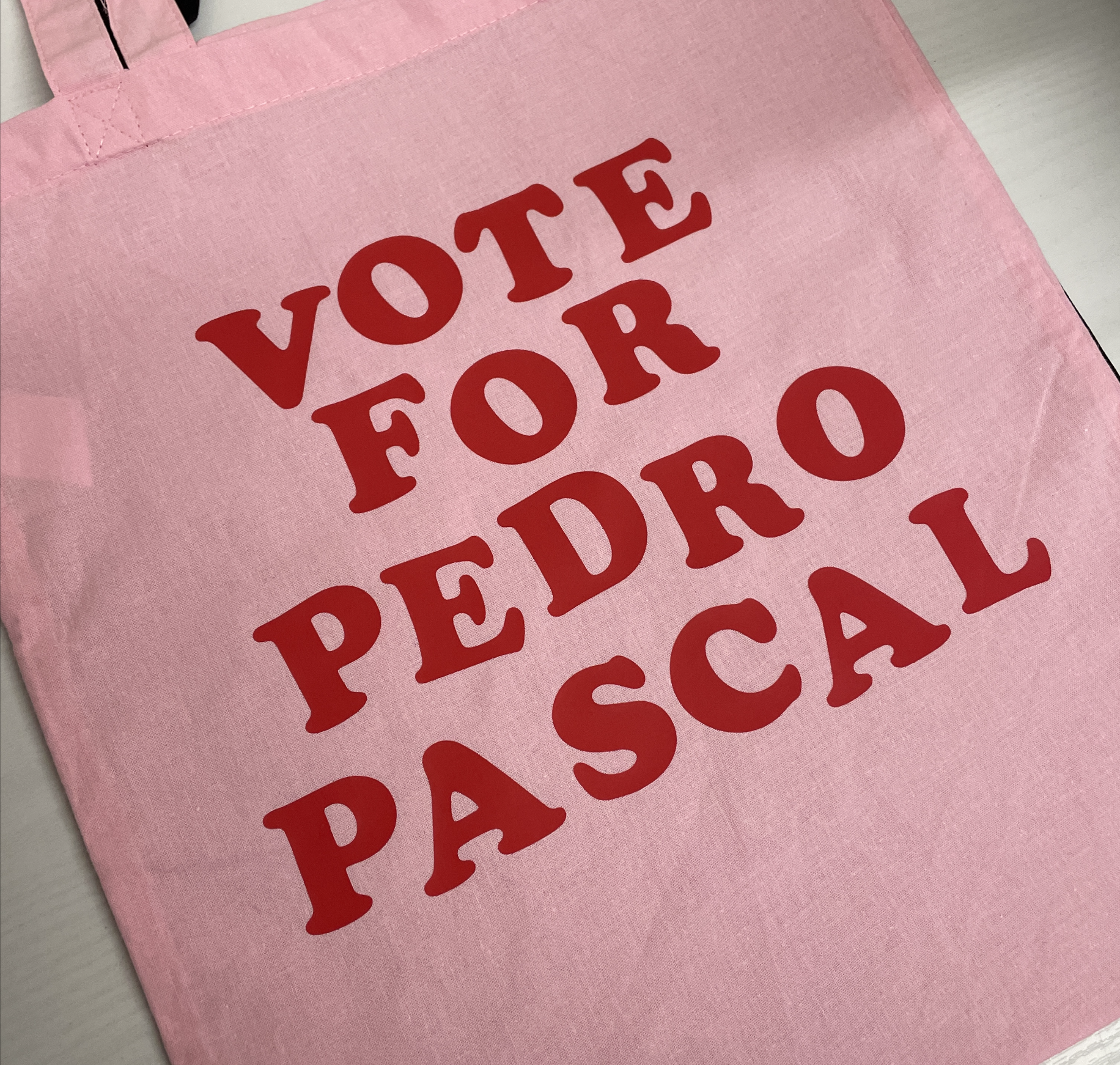 Pedro Pascal Agent Whiskey Cowboy Pink Tote Bag 100% Cotton