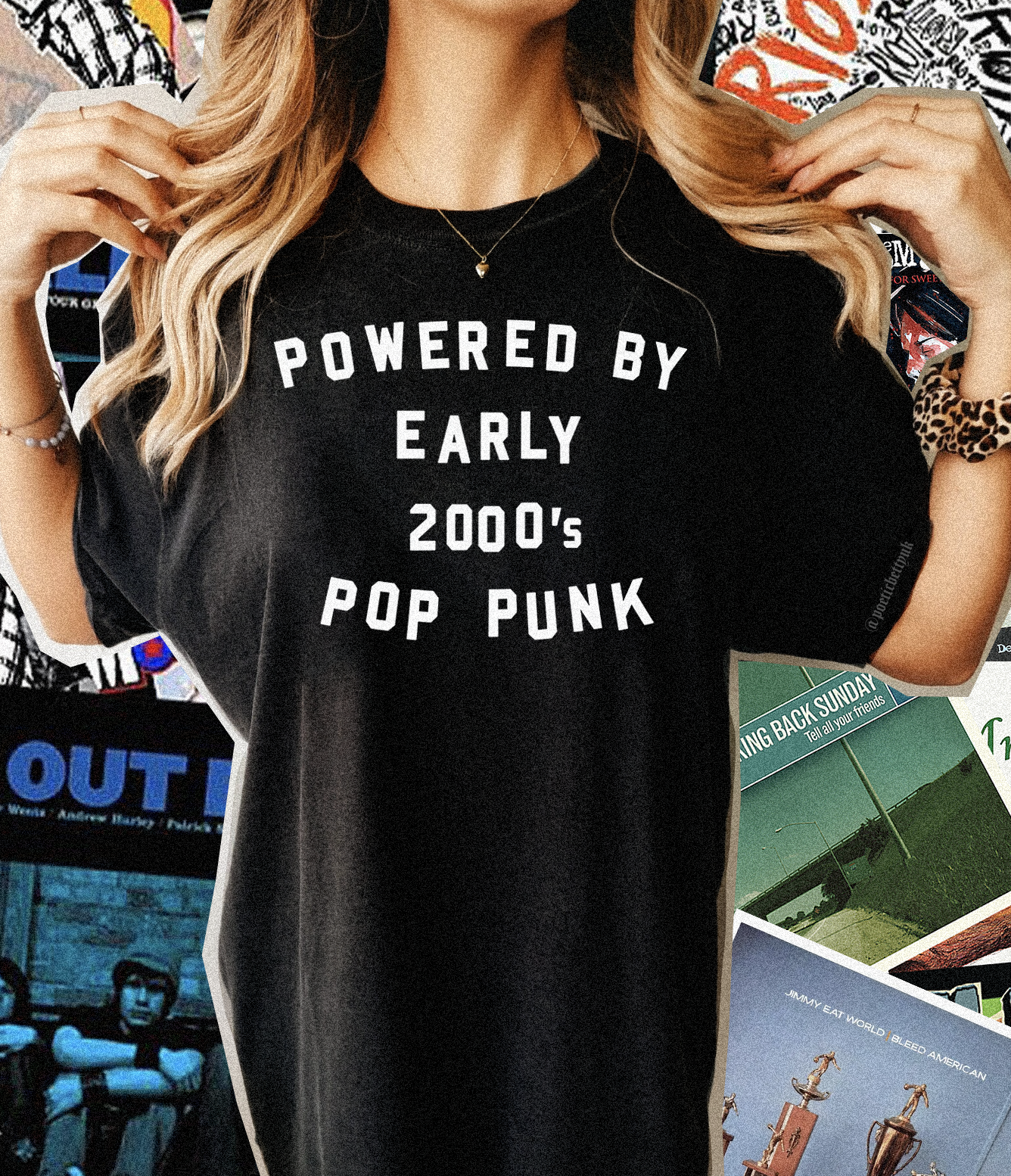 Powered By Early 2000s Pop Punk Forever Emo Unisex T-Shirt