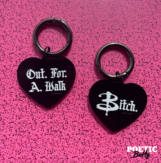 Spike Out For A Walk Buffy Inspired Boot Charms Acrylic Metal *Pre-Order*