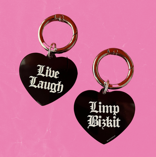 Live Laugh Limp B Inspired Boot Charms Black Gloss Acrylic