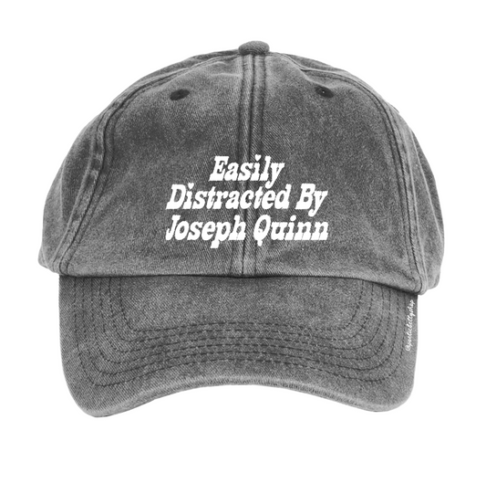 Easily Distracted By Joseph Quinn Vintage Embroidered Cap