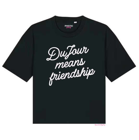 DuJour Means Friendship Boy Band Boxy Unisex T-Shirt 100% Cotton