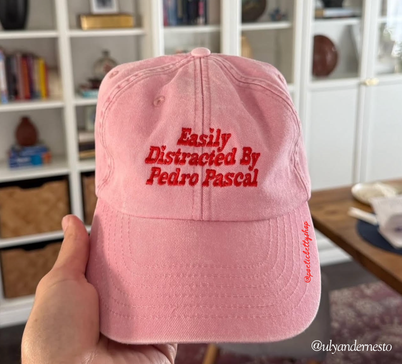Easily Distracted By Pedro Pascal Vintage Embroidered Cap. The Original, seen and loved by Pedro himself!