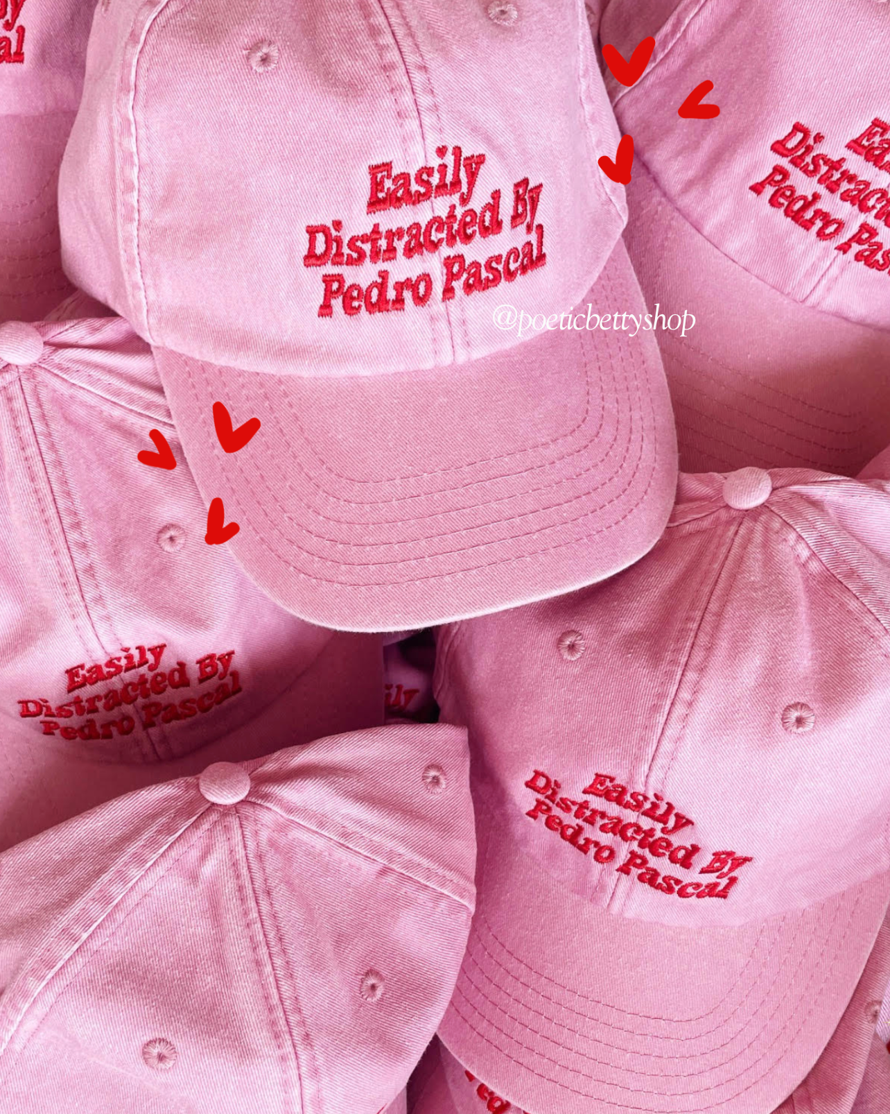 Easily Distracted By Pedro Pascal Vintage Embroidered Cap. The Original, seen and loved by Pedro himself!