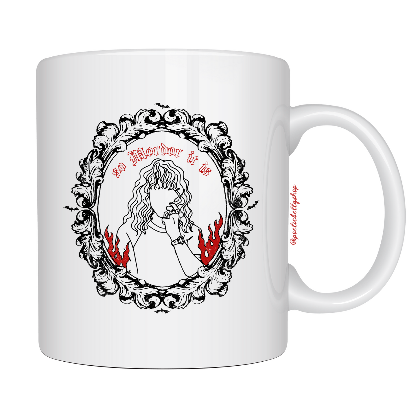 The Shire is burning, So Mordor It is Halloween Red Flames 11oz Mug