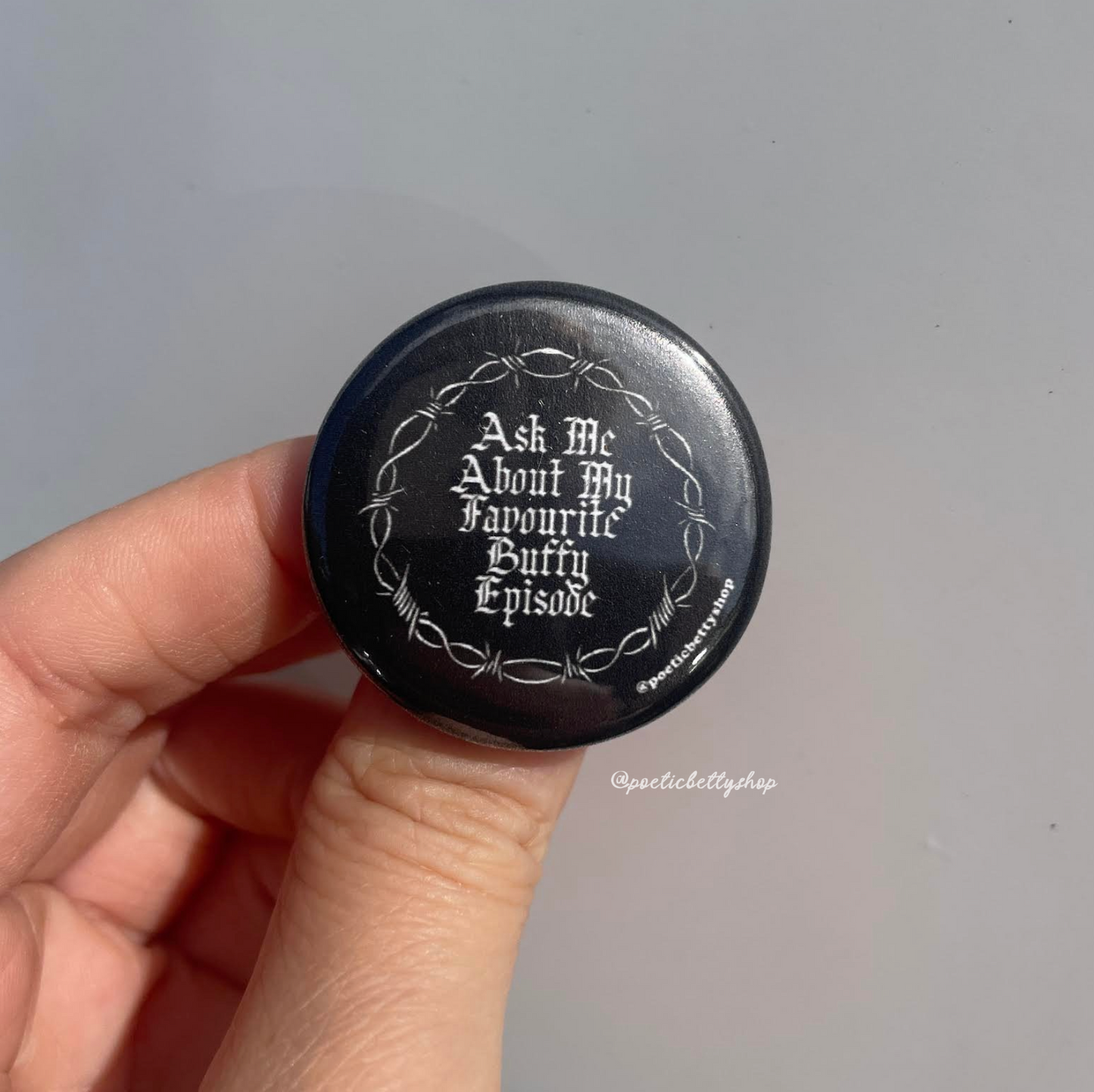 Retro 90s Buffy Inspired Button Badge 4 Pack