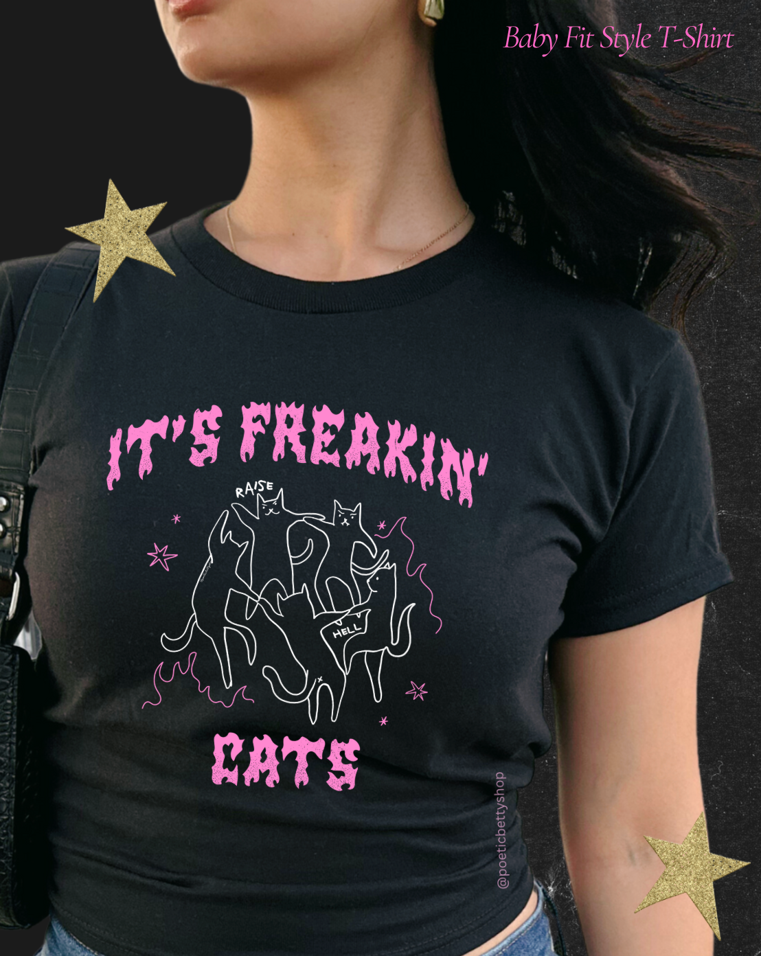 It's Freakin' Cats! Halloween Spooky Pink Baby Tee