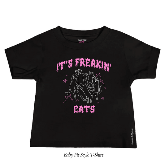 It's Freakin' Cats! Halloween Spooky Pink Baby Tee