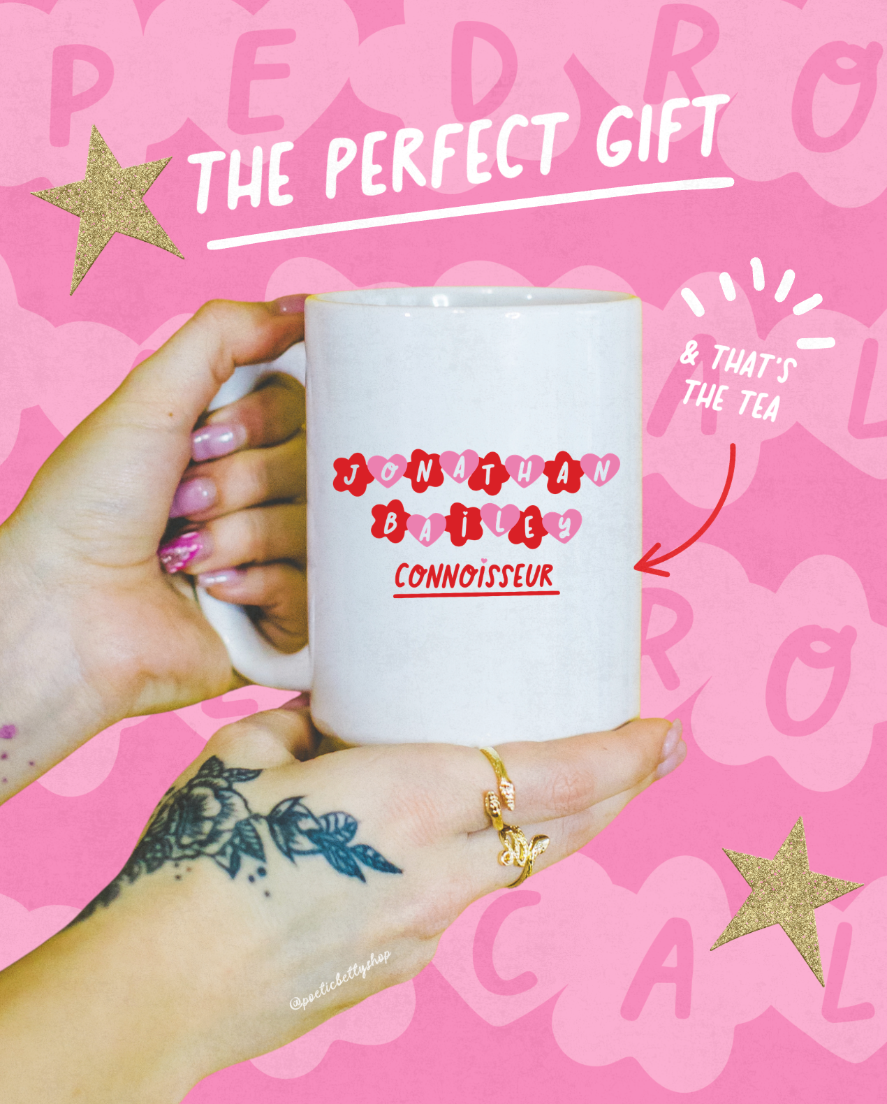 Jonathan Bailey Connoisseur Multi Colour Heart 11oz Mug