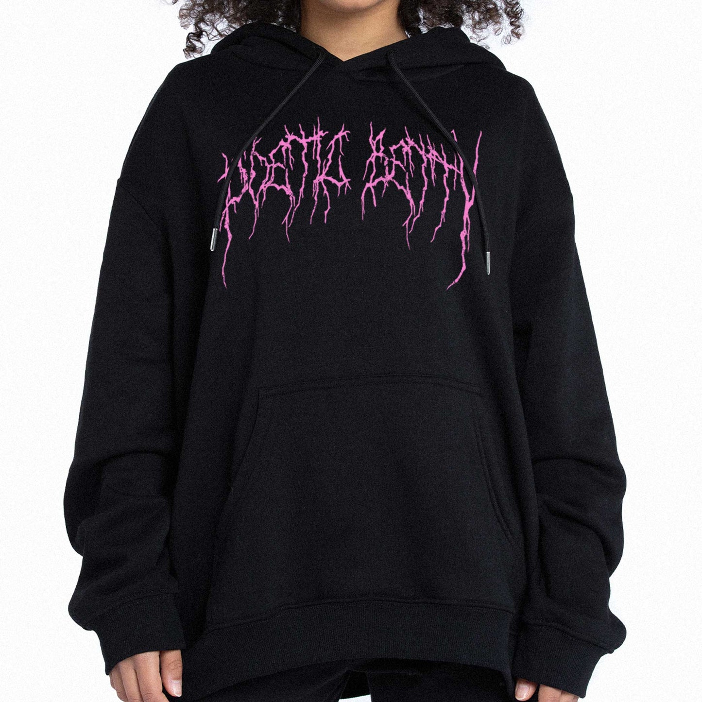 Poetic Betty™ She Wolf Metalcore 80s Vintage Inspired Unisex Pullover Hoodie Front & Back Print