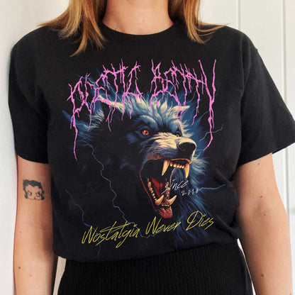 Poetic Betty™ She Wolf Metalcore 80's Vintage Inspired Band Unisex T-Shirt