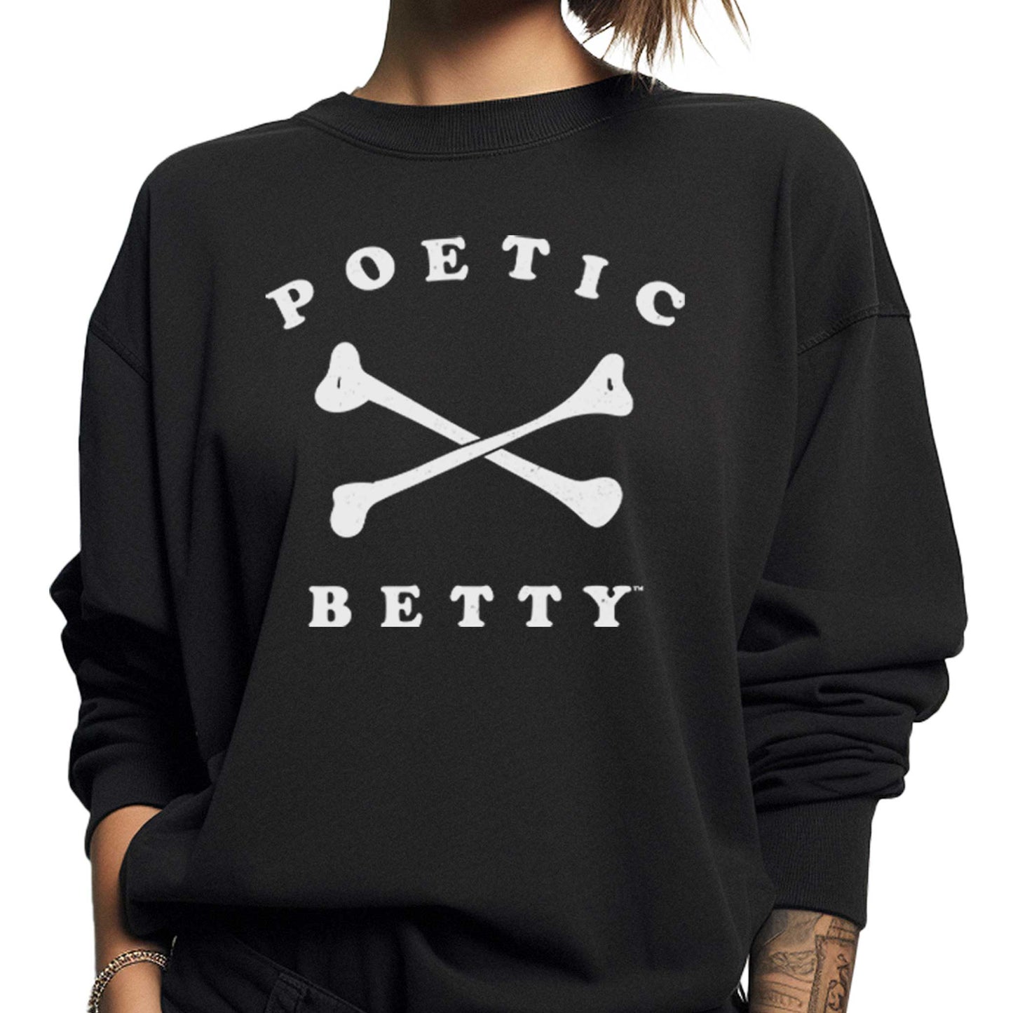 Poetic Betty™ Skull and Crossbones Since 2018 Emo 100% Cotton Unisex Sweatshirt