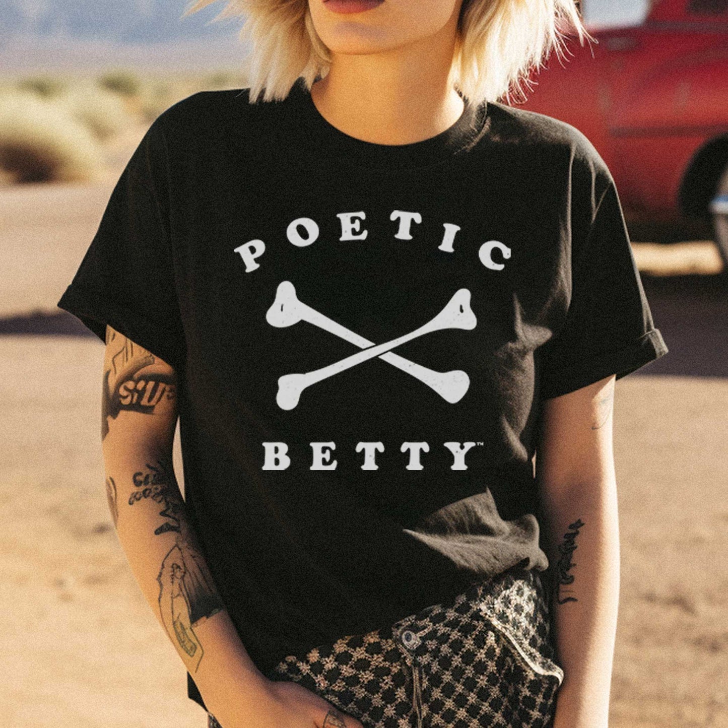 Poetic Betty™ Skull and Crossbones Since 2018 Emo 100% Cotton Unisex T-Shirt