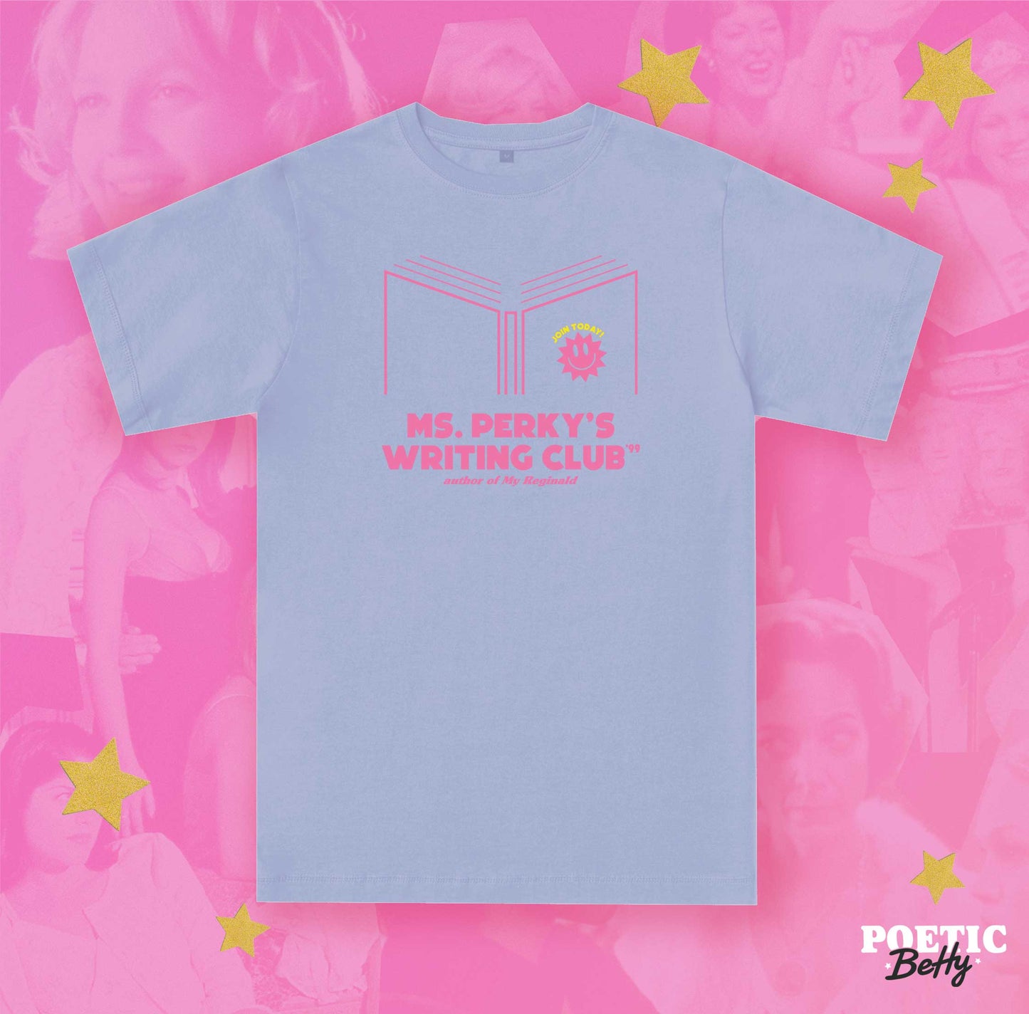 Ms. Perky's Writing Club 10 Things I Hate About You 1999 Unisex Pink Blue T-Shirt