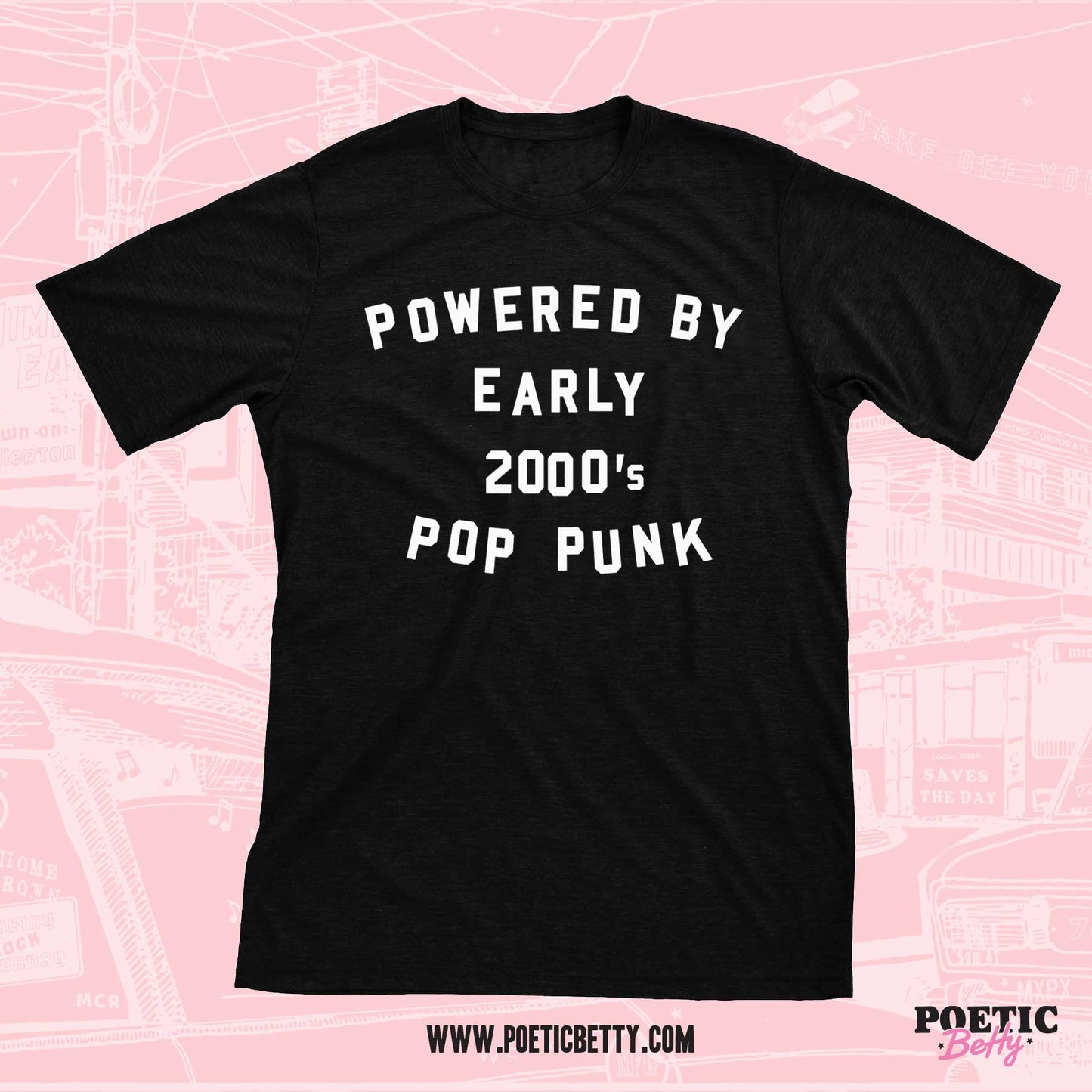 Powered By Early 2000s Pop Punk Forever Emo Unisex T-Shirt