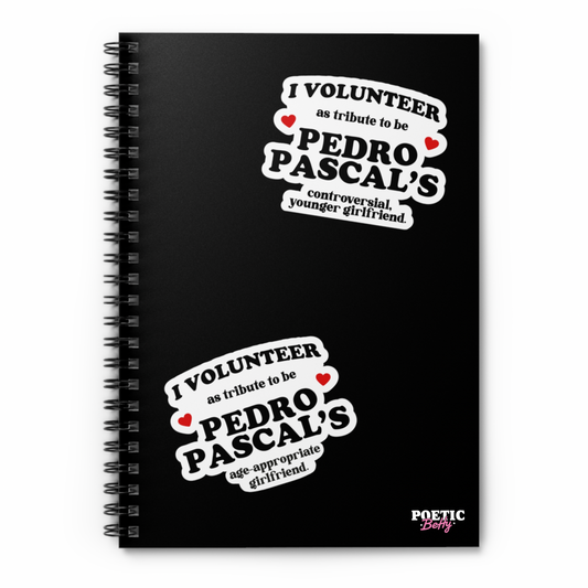 Pedro Pascal's Girlfriend Slogan Kiss Cut Glossy Sticker 3"x4" 2-Pack