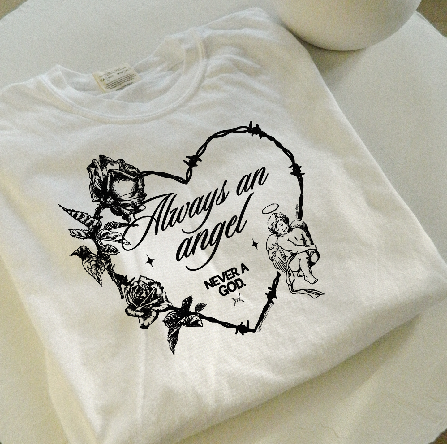 Always an angel never a god boygenius inspired graphic unisex t-shirt