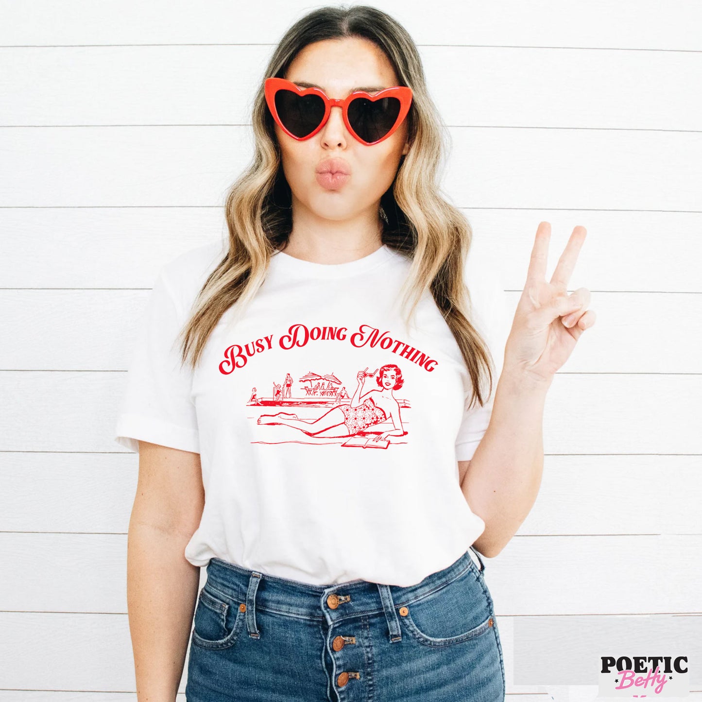 Busy Doing Nothing Retro Vintage T-Shirt