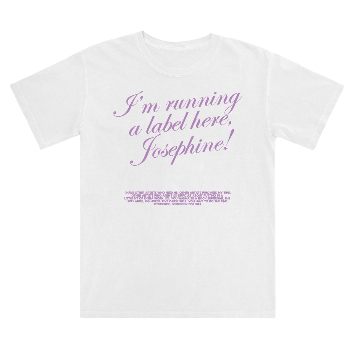 Wyatt Frame Running a Label Josephine Vintage Movie T-Shirt