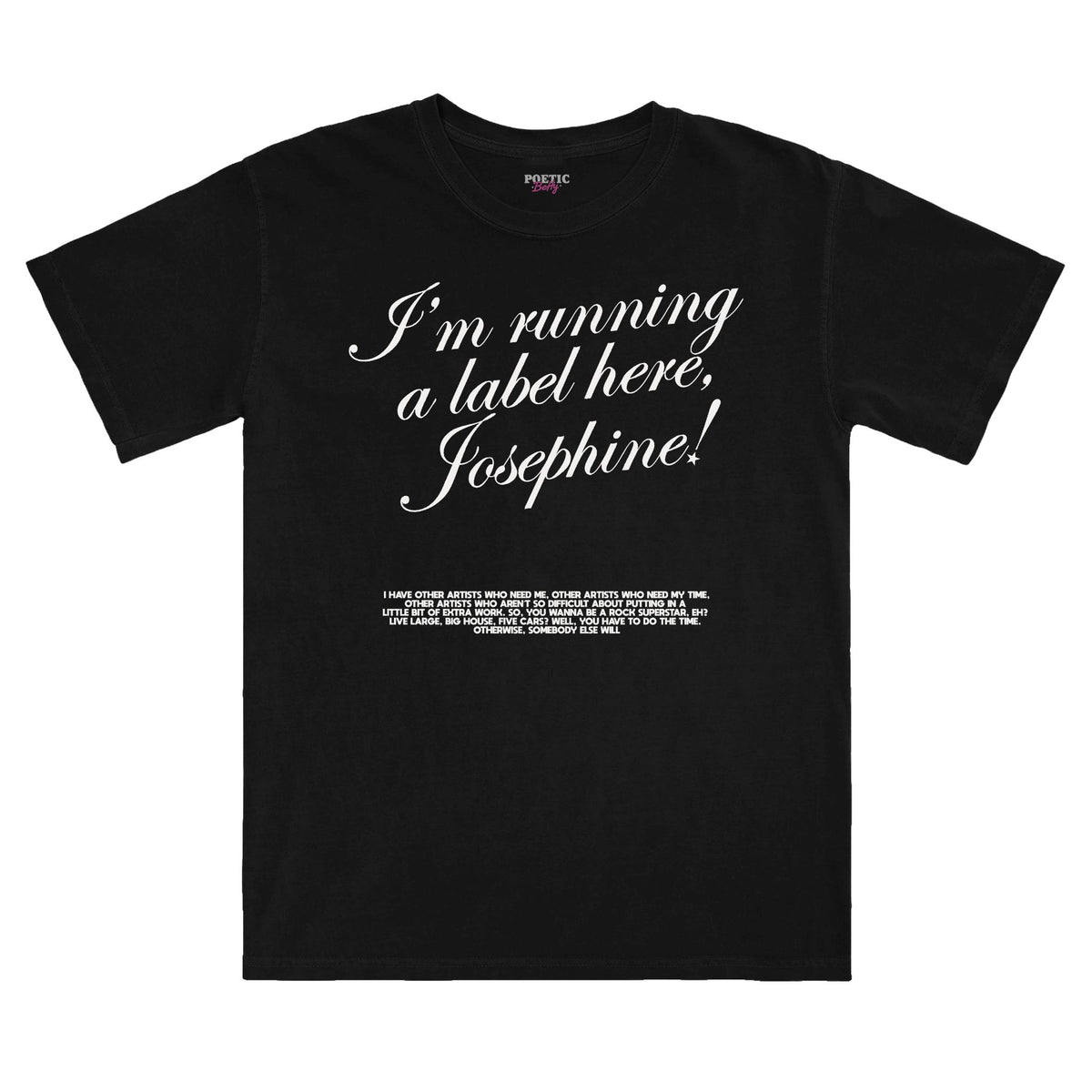 Wyatt Frame Running a Label Josephine Vintage Movie T-Shirt