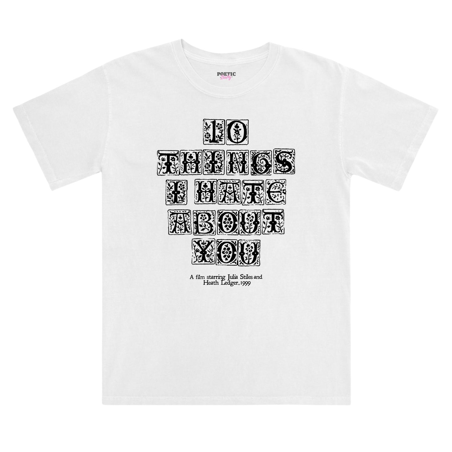 10 Things I Hate About You Initials Carved Vintage T-Shirt