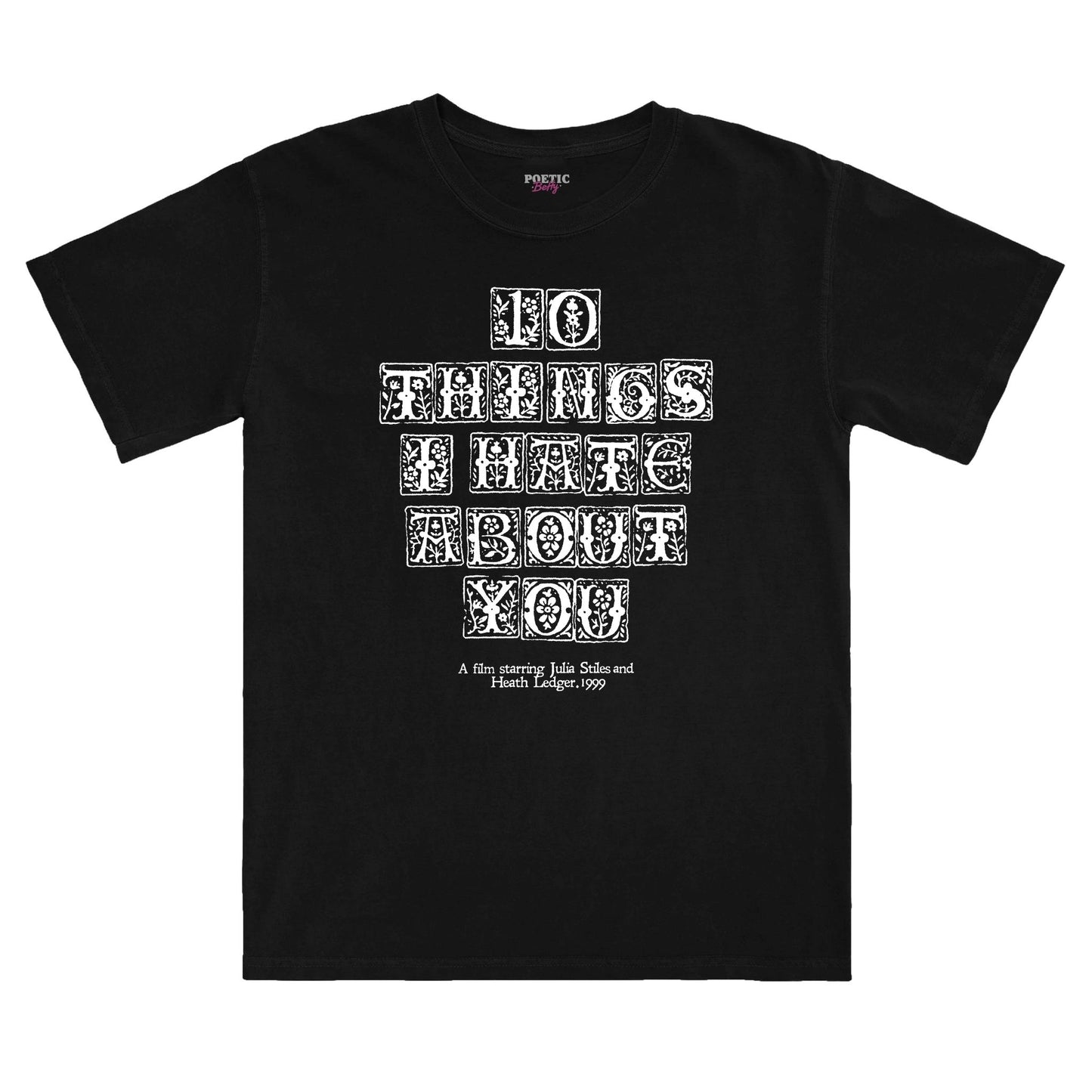 10 Things I Hate About You Initials Carved Vintage T-Shirt
