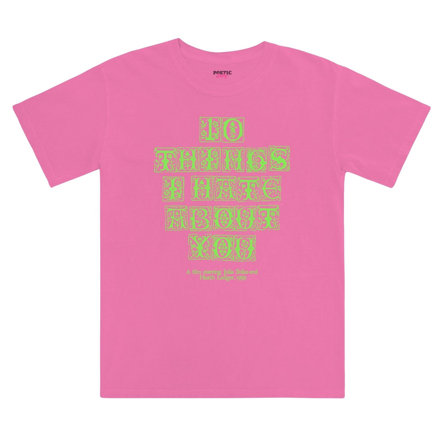 10 Things I Hate About You Initials Carved Vintage T-Shirt