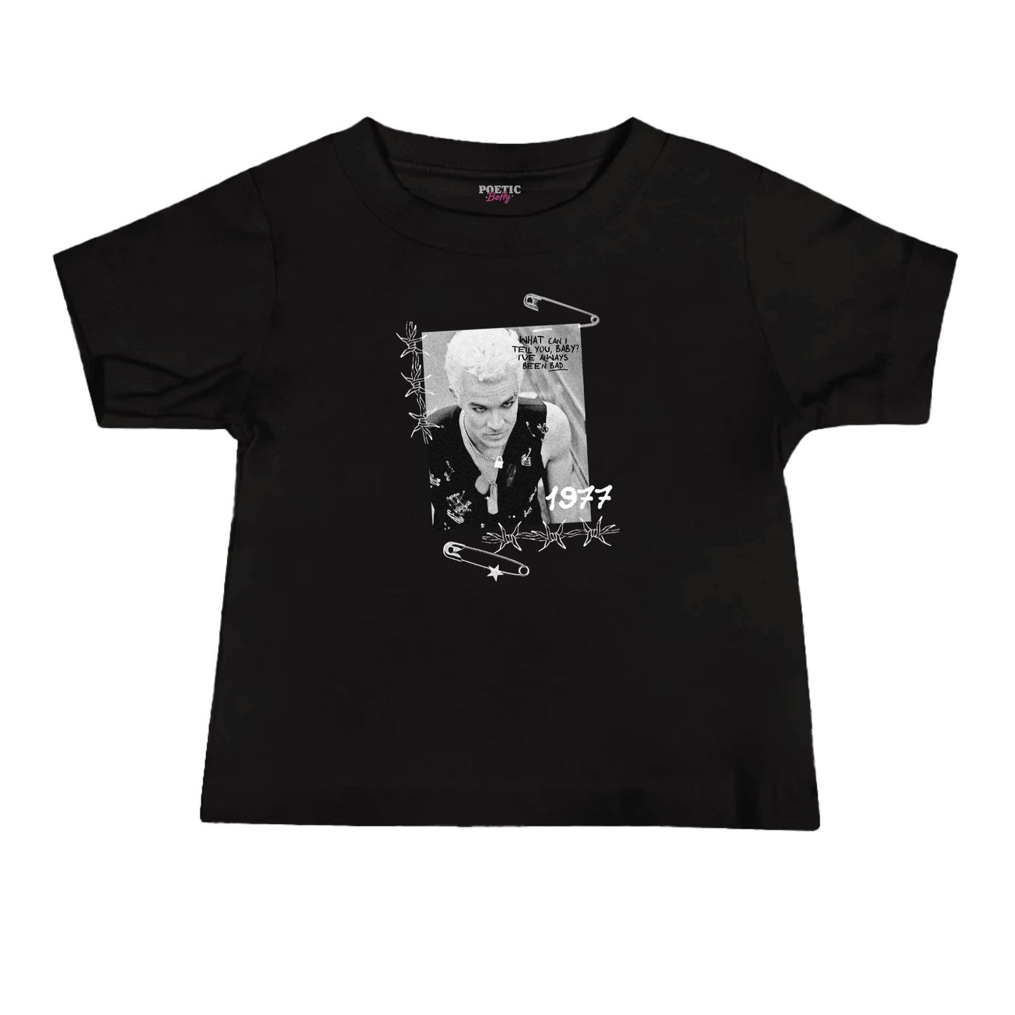 Spike Safety Pin Up Idol Vintage Style Buffy Baby Tee