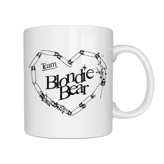 Team Blondie Bear Safety Spike Pin Heart 11oz Mug