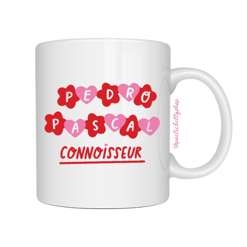 Pedro Pascal Connoisseur Multi Colour Heart 11oz Mug