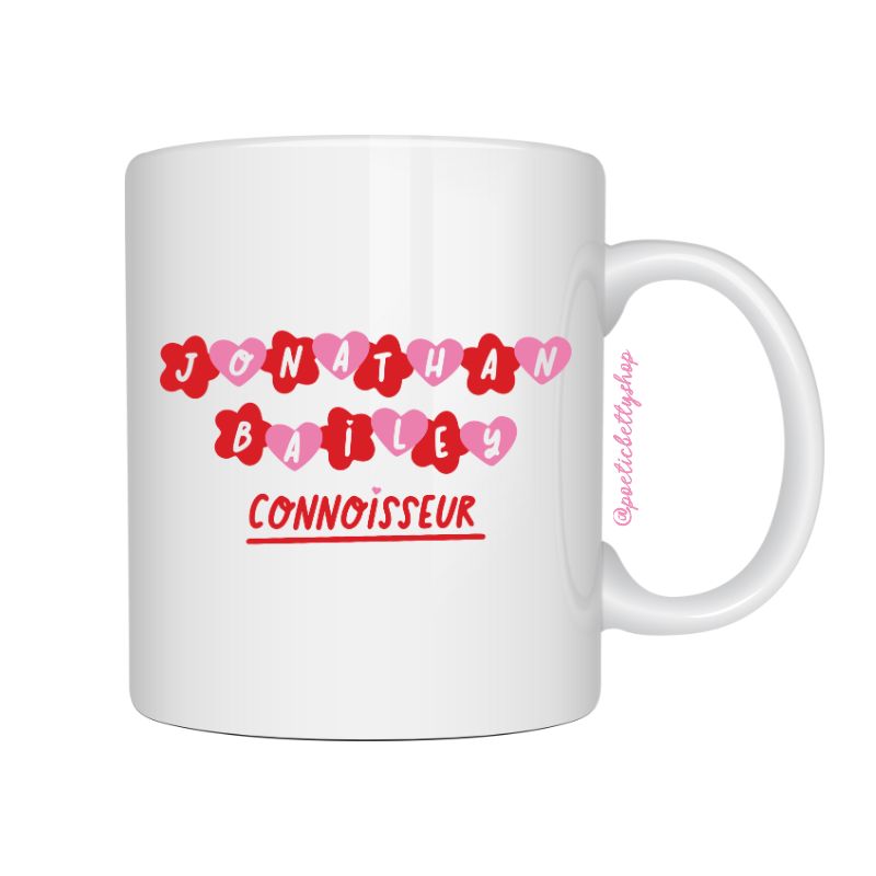 Jonathan Bailey Connoisseur Multi Colour Heart 11oz Mug