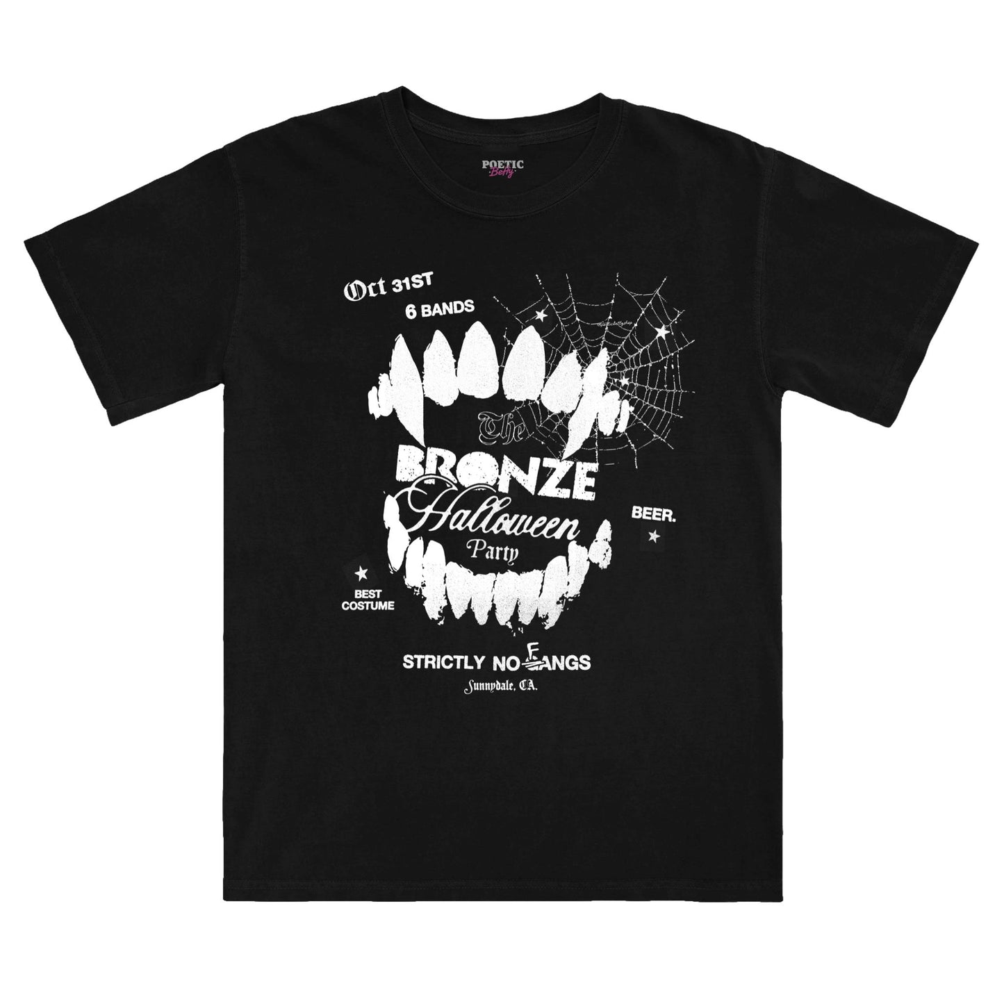 Buffy's The Bronze Halloween Party Black Cotton T-Shirt
