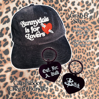 Buffy Bundle: Out For A Walk Buffy Boot Charms & Sunnydale Embroidered Cap