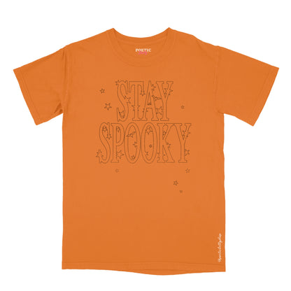 Stay Spooky Halloween Star T-Shirt Black Unisex