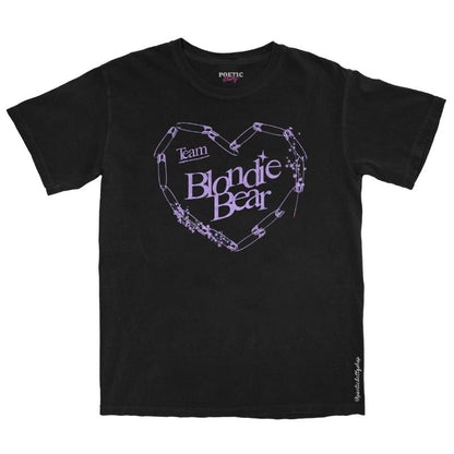 Team Blondie Bear Vampire Safety Pin Graphic T-Shirt 100% Cotton Black