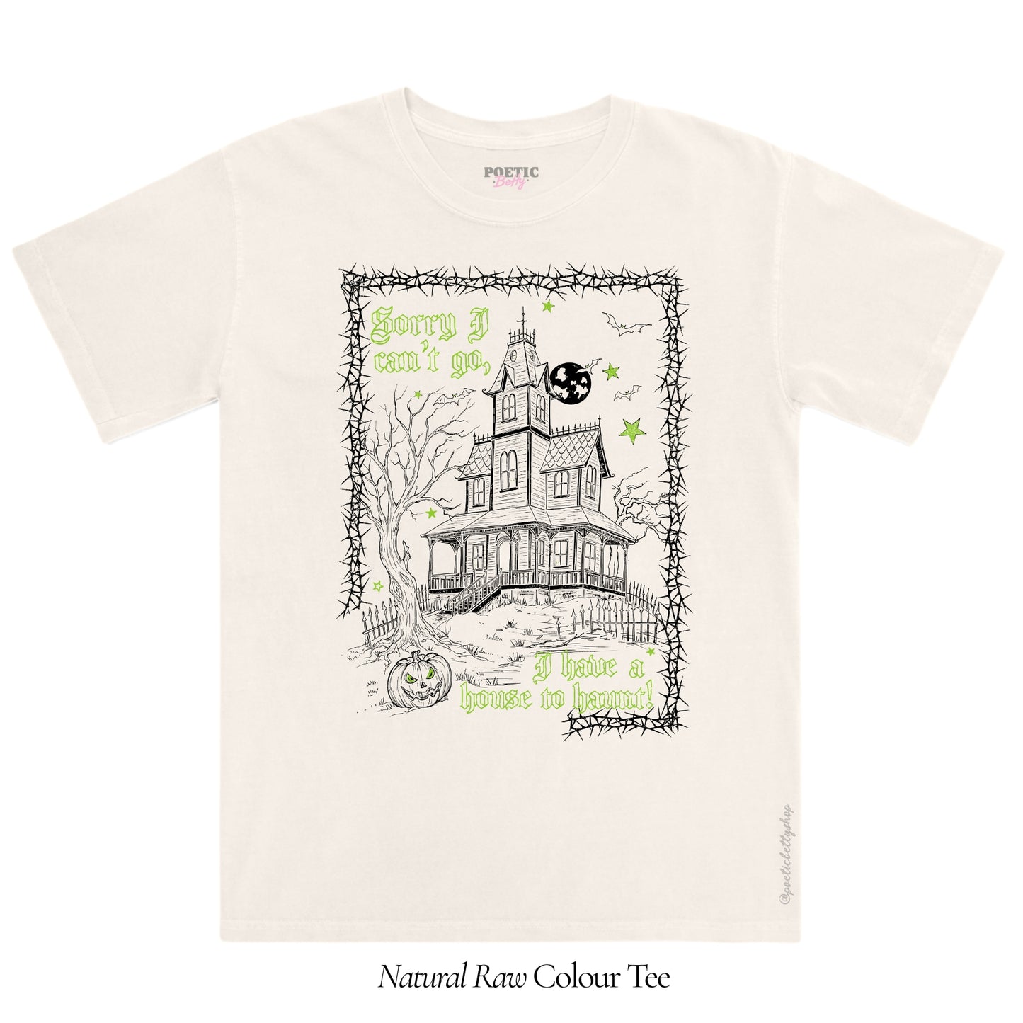 Haunted House Halloween Retro Vintage T-Shirt Black Unisex