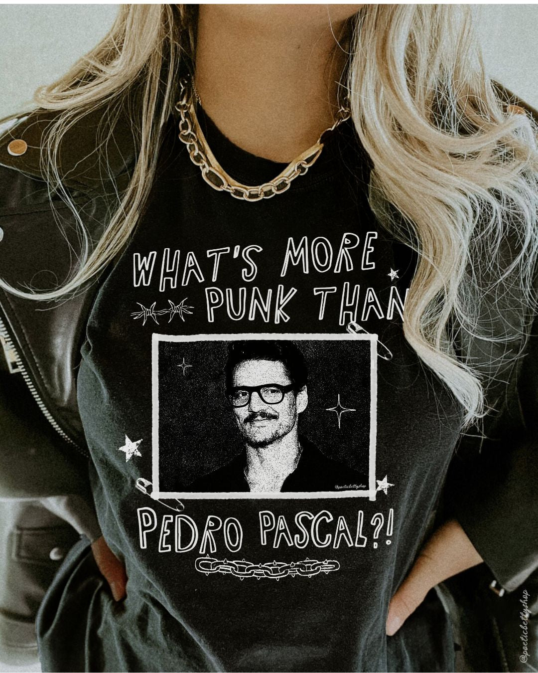 What's More Punk Than Pedro Pascal? Black Vintage Graphic T-Shirt 100% Cotton