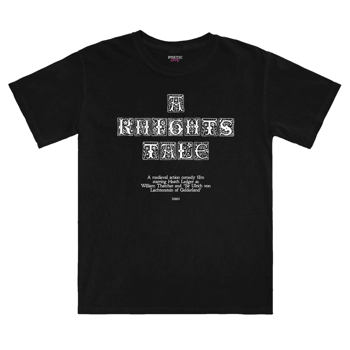 Medieval A Knight's Tale Initials Carved Vintage T-Shirt