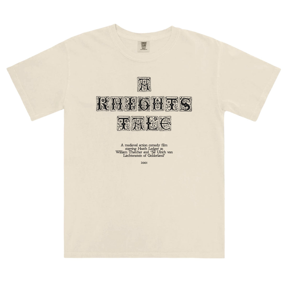 Medieval A Knight's Tale Initials Carved Vintage T-Shirt