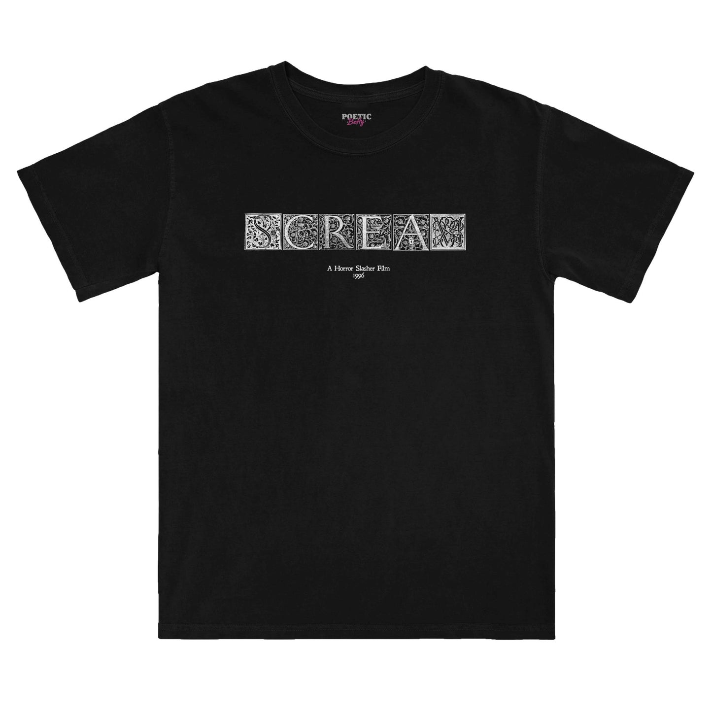 Slasher Film Scream Vintage Carved Initials Movie T-Shirt