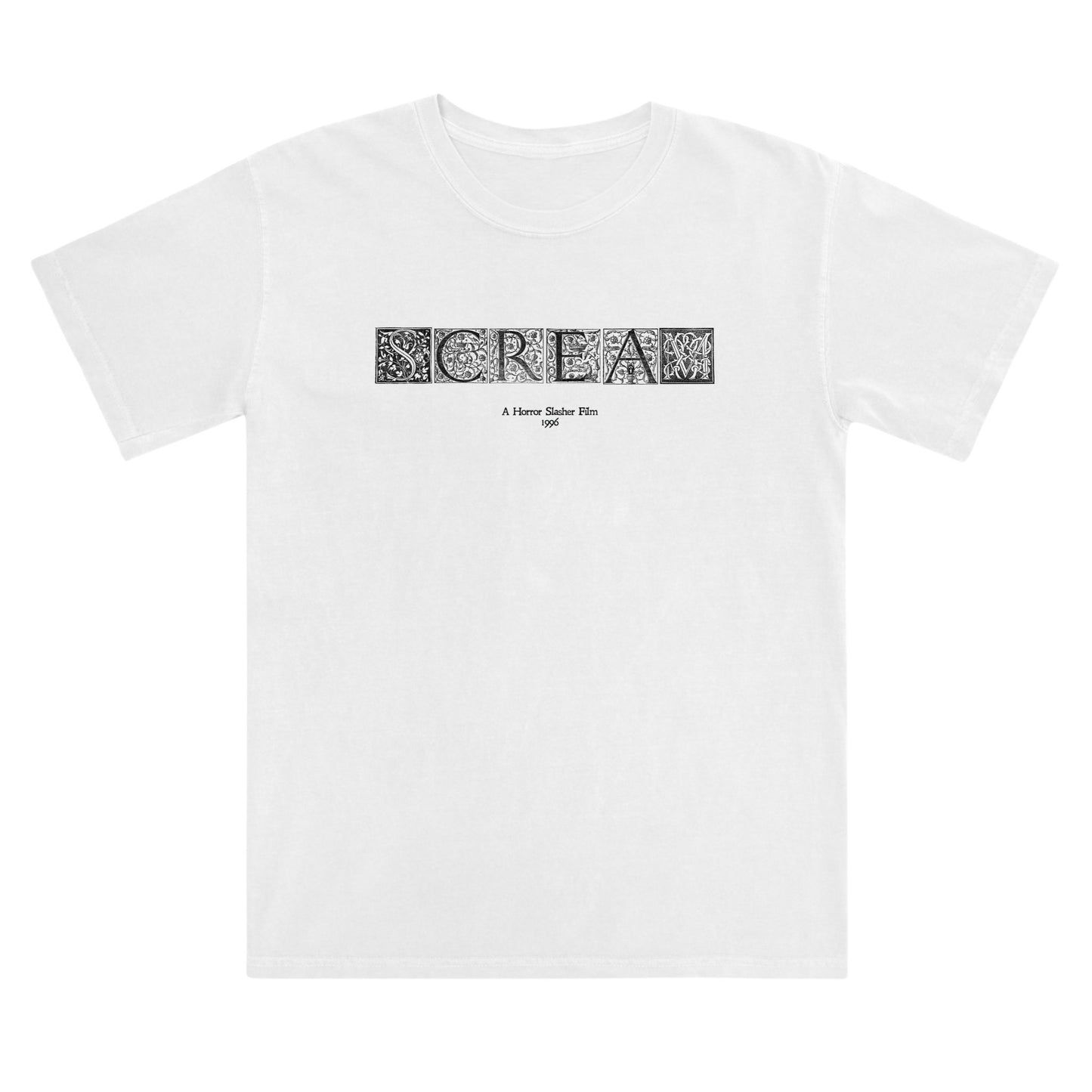Slasher Film Scream Vintage Carved Initials Movie T-Shirt
