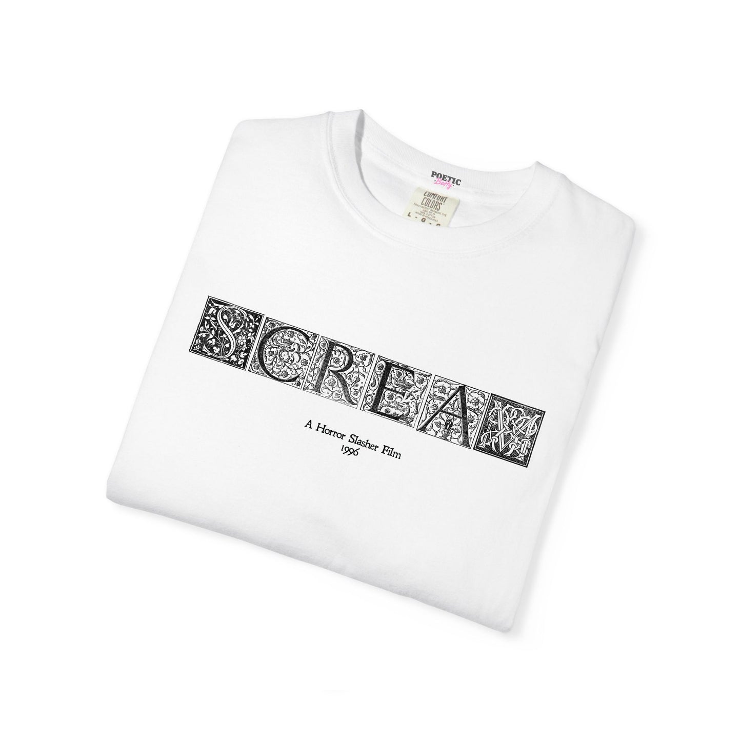 Slasher Film Scream Vintage Carved Initials Movie T-Shirt