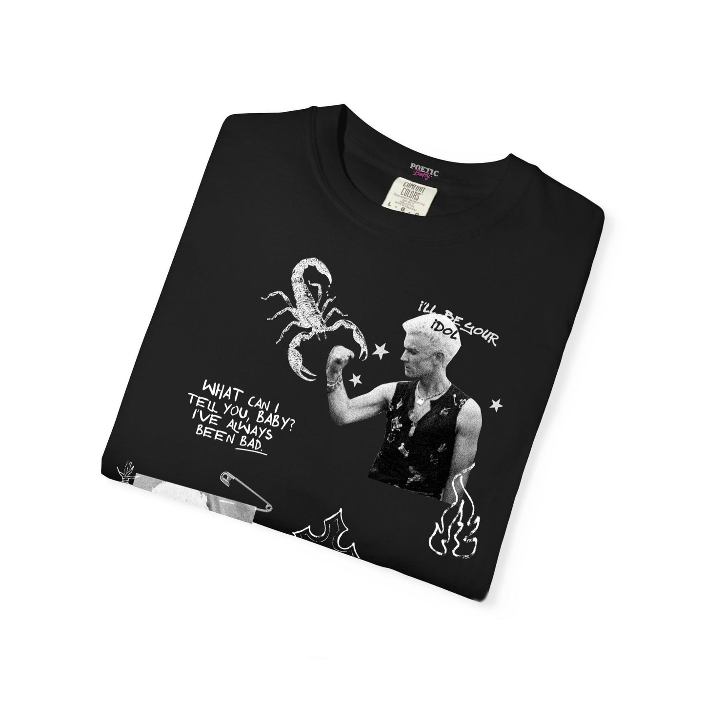 Spike New York Idol Vintage Style Buffy Inspired Black Cotton T-Shirt